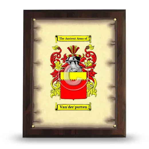 Van'der'putten Coat of Arms Plaque