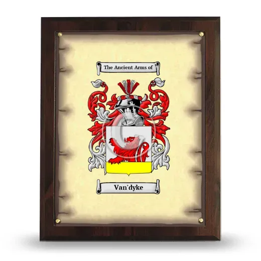 Van'dyke Coat of Arms Plaque
