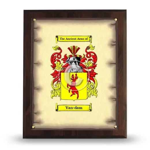 Van-dam Coat of Arms Plaque