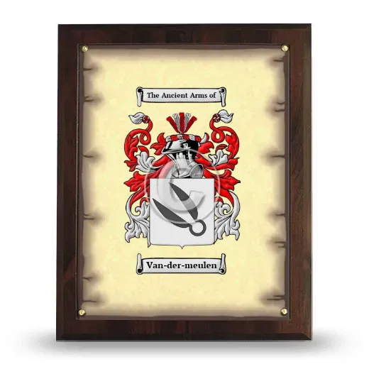 Van-der-meulen Coat of Arms Plaque