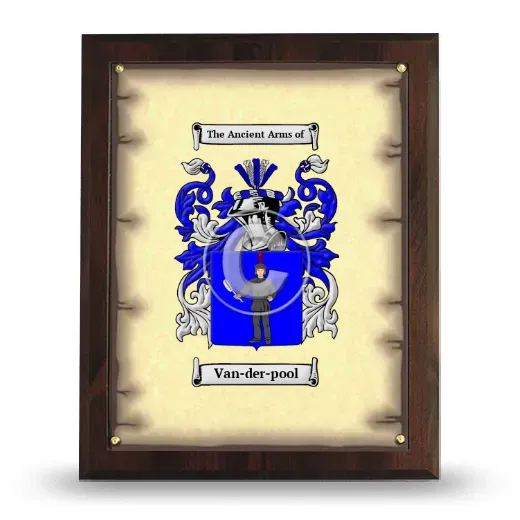 Van-der-pool Coat of Arms Plaque