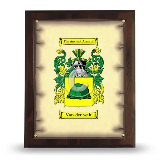 Van-der-walt Coat of Arms Plaque
