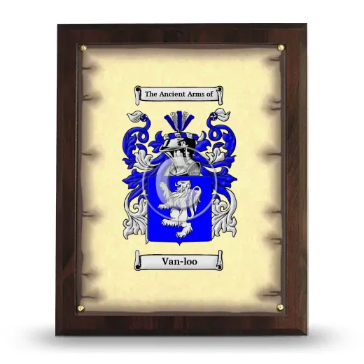 Van-loo Coat of Arms Plaque