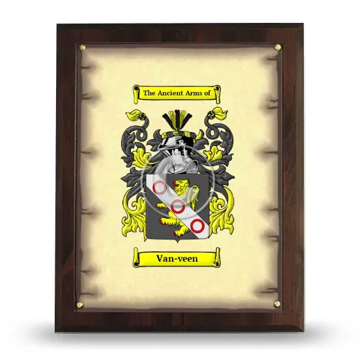 Van-veen Coat of Arms Plaque