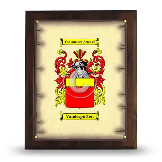 Vanderputten Coat of Arms Plaque