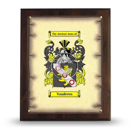 Vandeven Coat of Arms Plaque