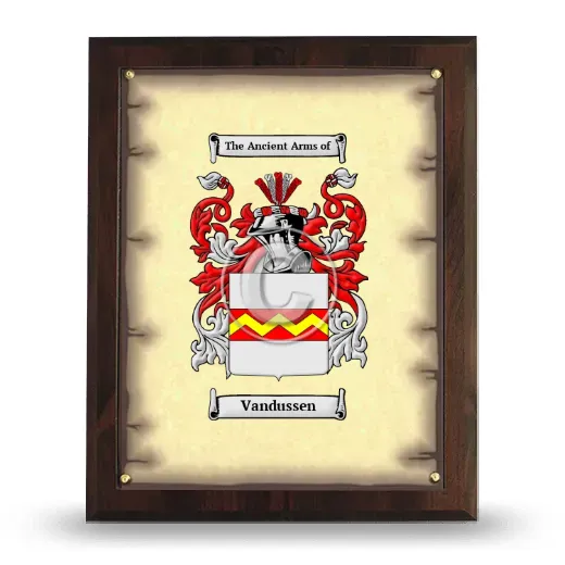 Vandussen Coat of Arms Plaque