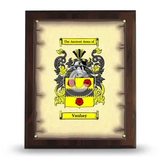 Vanhay Coat of Arms Plaque
