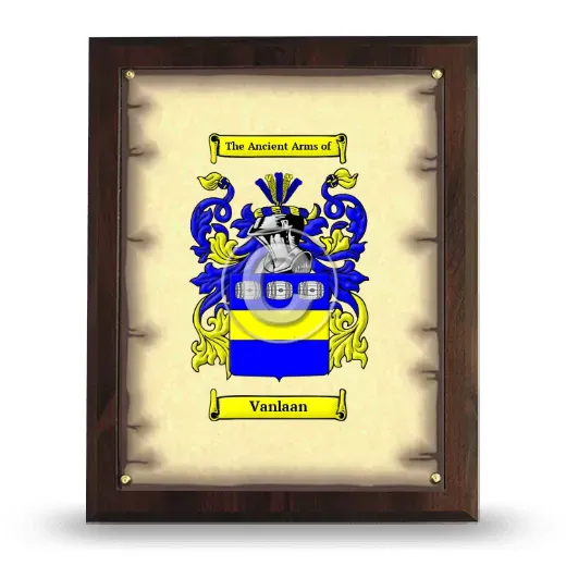 Vanlaan Coat of Arms Plaque