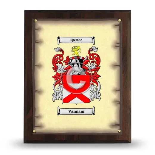 Vannam Coat of Arms Plaque