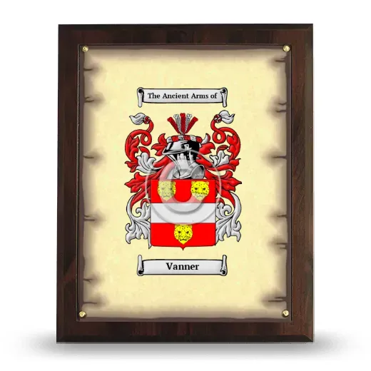 Vanner Coat of Arms Plaque