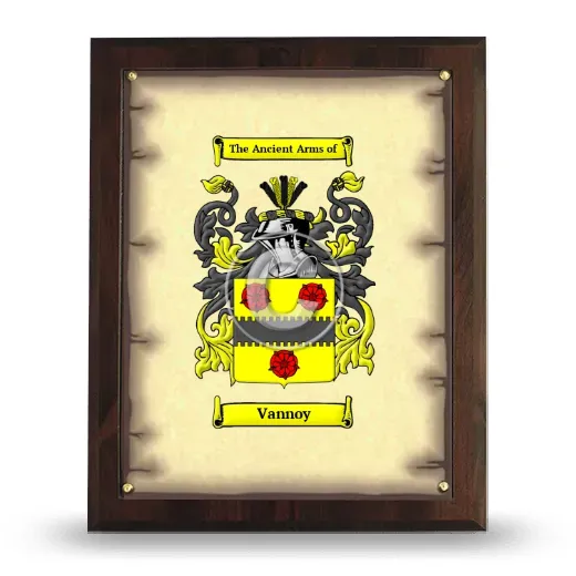Vannoy Coat of Arms Plaque