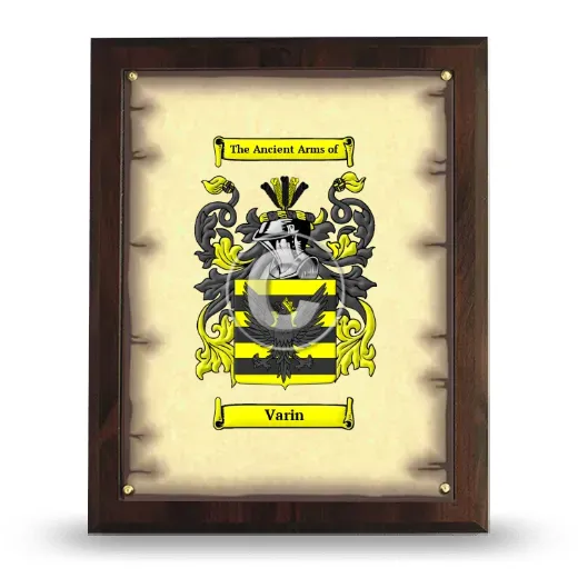 Varin Coat of Arms Plaque