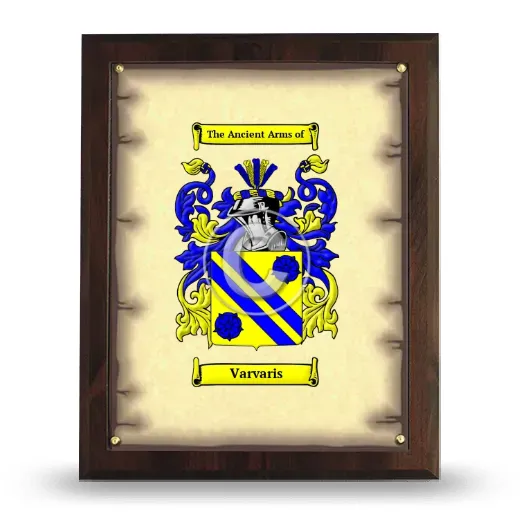 Varvaris Coat of Arms Plaque