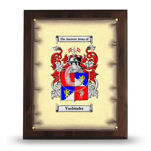 Vasbinder Coat of Arms Plaque