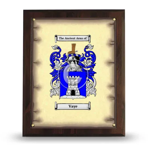 Vaye Coat of Arms Plaque