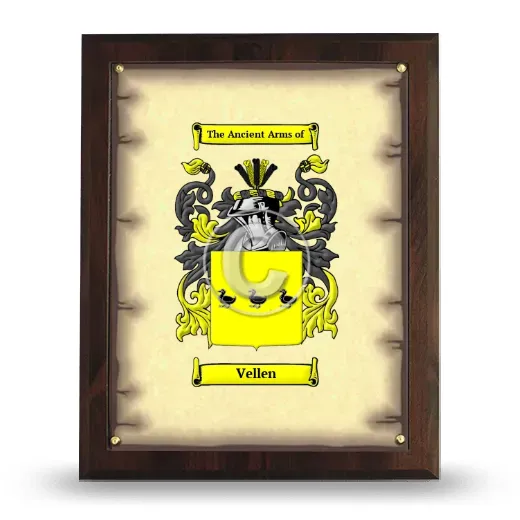 Vellen Coat of Arms Plaque