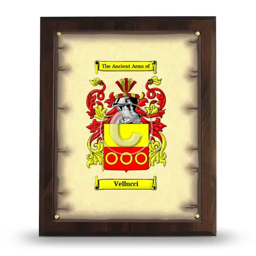 Vellucci Coat of Arms Plaque