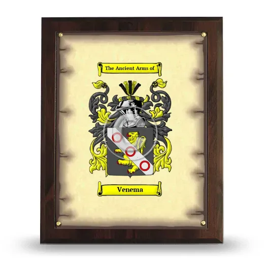 Venema Coat of Arms Plaque