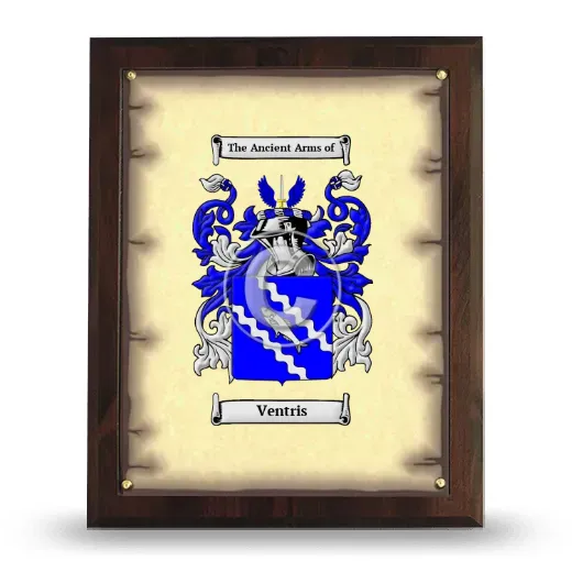 Ventris Coat of Arms Plaque
