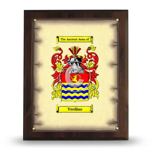 Verdino Coat of Arms Plaque