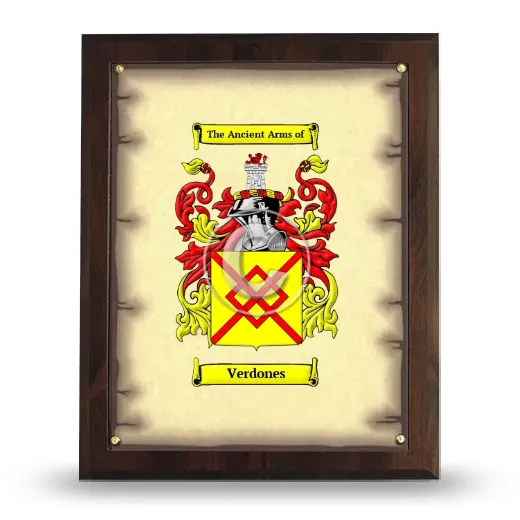 Verdones Coat of Arms Plaque