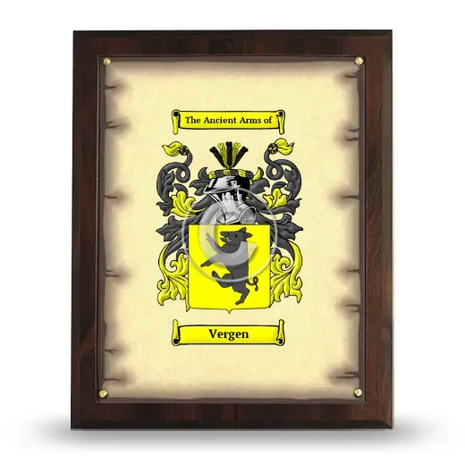 Vergen Coat of Arms Plaque