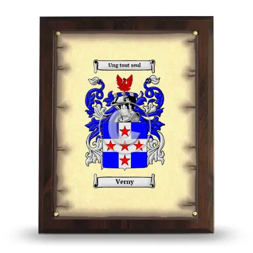 Verny Coat of Arms Plaque