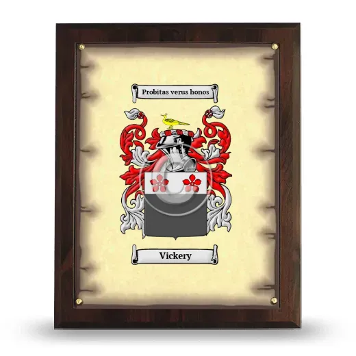 Vickery Coat of Arms Plaque