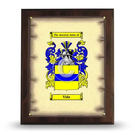 Vida Coat of Arms Plaque