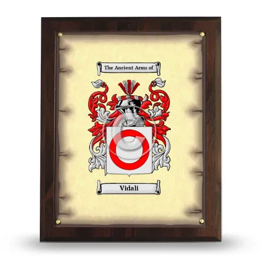 Vidali Coat of Arms Plaque