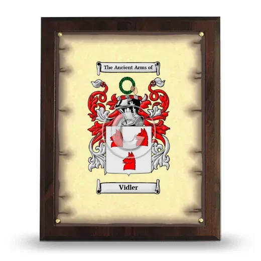 Vidler Coat of Arms Plaque