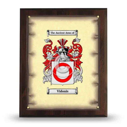 Vidonis Coat of Arms Plaque
