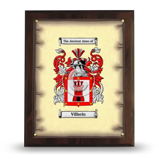 Villarin Coat of Arms Plaque