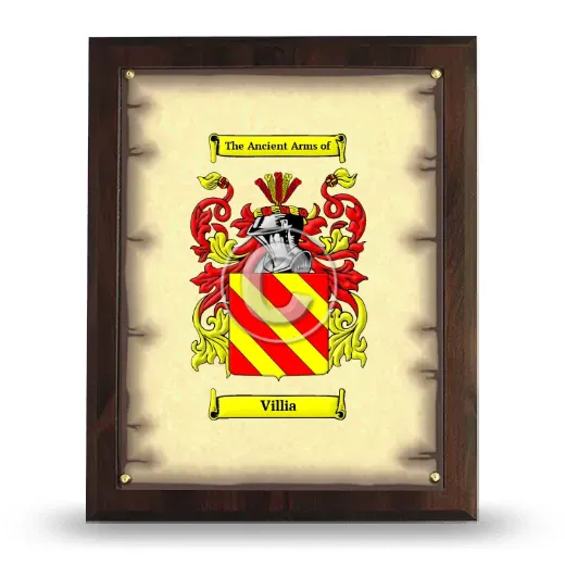 Villia Coat of Arms Plaque