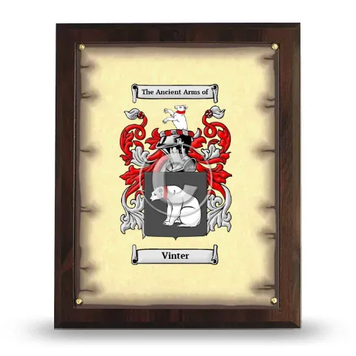 Vinter Coat of Arms Plaque