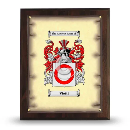 Viotti Coat of Arms Plaque