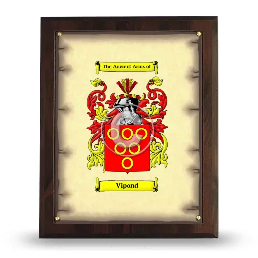 Vipond Coat of Arms Plaque
