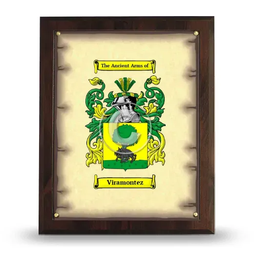 Viramontez Coat of Arms Plaque