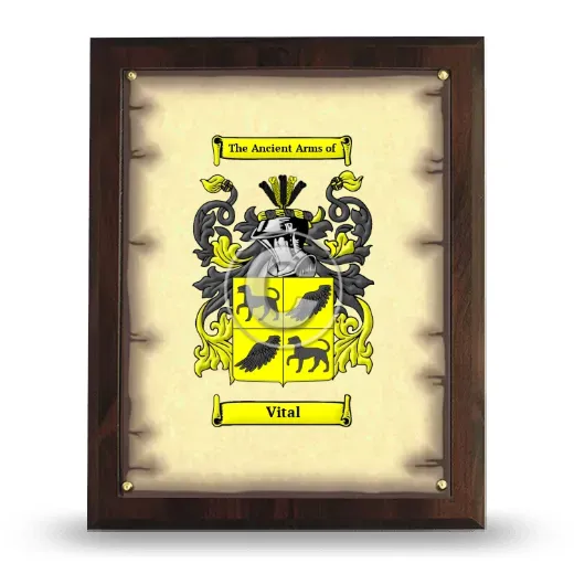 Vital Coat of Arms Plaque
