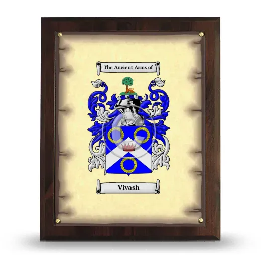 Vivash Coat of Arms Plaque