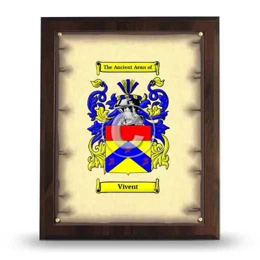 Vivent Coat of Arms Plaque