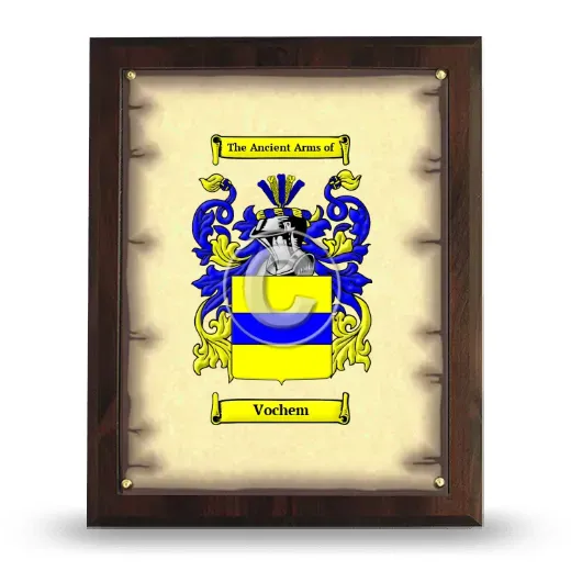 Vochem Coat of Arms Plaque