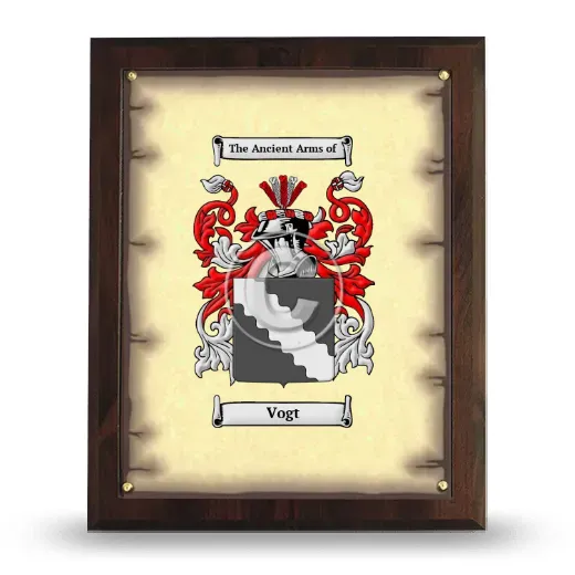 Vogt Coat of Arms Plaque