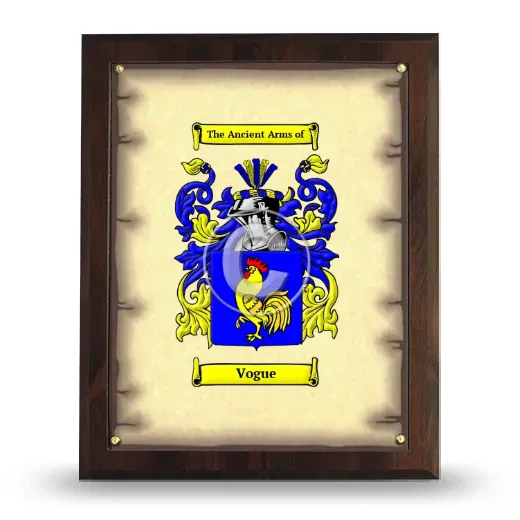 Vogue Coat of Arms Plaque