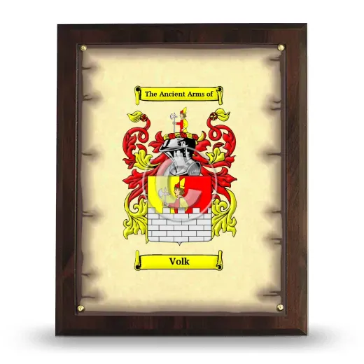 Volk Coat of Arms Plaque