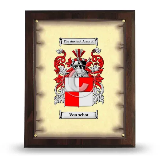 Von schot Coat of Arms Plaque