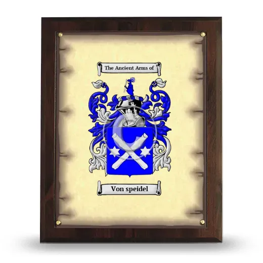 Von speidel Coat of Arms Plaque