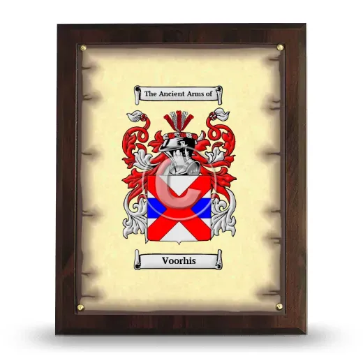 Voorhis Coat of Arms Plaque