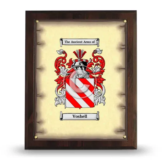 Voshell Coat of Arms Plaque